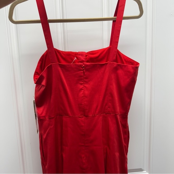 Gianni Bini Red and Pink Colorblock Button-Up Dress - Picture 9 of 12